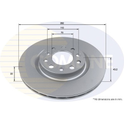 stabdžių diskas (1vnt) COATED
                                COMLINE                                ADC2883V, COMLINE, ADC