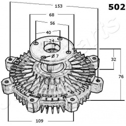 sankaba, radiatoriaus ventiliatorius
                                JAPANPARTS                                VC-502, JAPANP