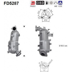 DPF, kietųjų dalelių filtras
                                                FD5287, AS, FD5287, auto detalė