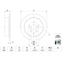stabdžių diskas (1vnt)
                                BOSCH                                                0 986 479 G61, 