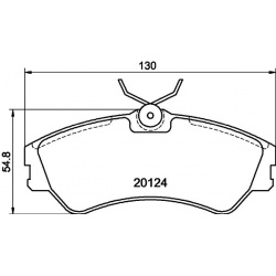 stabdžių trinkelių rinkinys, diskinis stabdys
                                MINTEX                                      