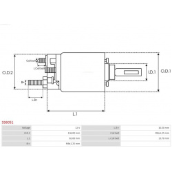 solenoidinis jungiklis, starteris Brand new AS-PL
                                SS6051, AS-PL, SS6051, auto detalė