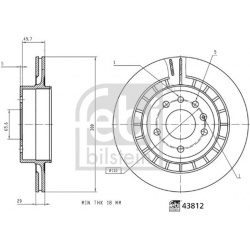 stabdžių diskas (1vnt)
                                FEBI BILSTEIN                                                43812, 