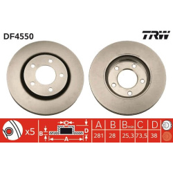 stabdžių diskas (1vnt)
                                TRW                                DF4550, TRW, DF4550, auto detalė