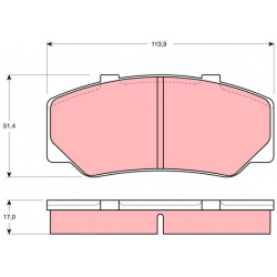 stabdžių trinkelių rinkinys, diskinis stabdys
                                TRW                                GDB329, T
