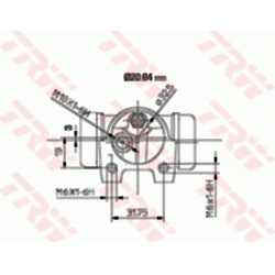 rato stabdžių cilindras
                                TRW                                BWF119, TRW, BWF119, auto detal�
