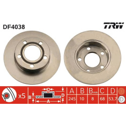 stabdžių diskas (1vnt)
                                TRW                                DF4038, TRW, DF4038, auto detalė
