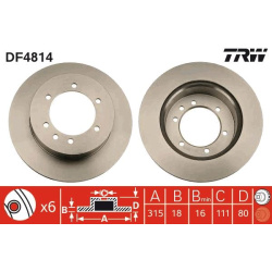 stabdžių diskas (1vnt)
                                TRW                                DF4814, TRW, DF4814, auto detalė