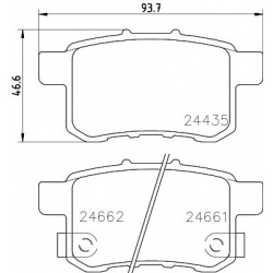 stabdžių trinkelių rinkinys, diskinis stabdys
                                MINTEX                                      