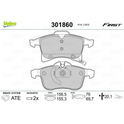 stabdžių trinkelių rinkinys, diskinis stabdys ESSENTIAL
                                VALEO                             