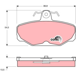 stabdžių trinkelių rinkinys, diskinis stabdys COTEC
                                TRW                                GDB