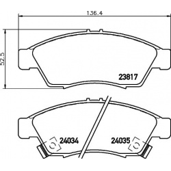stabdžių trinkelių rinkinys, diskinis stabdys
                                MINTEX                                MDB232