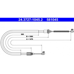 trosas, stovėjimo stabdys
                                ATE                                                24.3727-1045.2,