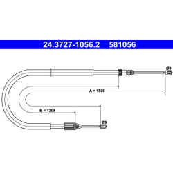 trosas, stovėjimo stabdys
                                ATE                                                24.3727-1056.2,