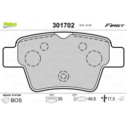 stabdžių trinkelių rinkinys, diskinis stabdys ESSENTIAL
                                VALEO                             