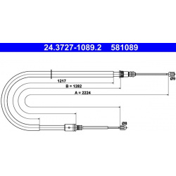 trosas, stovėjimo stabdys
                                ATE                                                24.3727-1089.2,