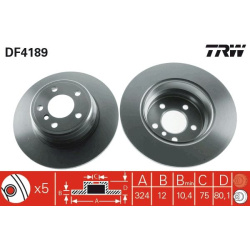 stabdžių diskas (1vnt)
                                TRW                                                DF4189, TRW, DF41