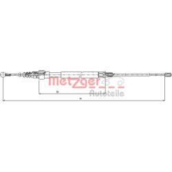 trosas, stovėjimo stabdys
                                METZGER                                                10.7509, Ne