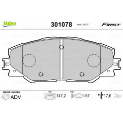 stabdžių trinkelių rinkinys, diskinis stabdys ESSENTIAL
                                VALEO                             