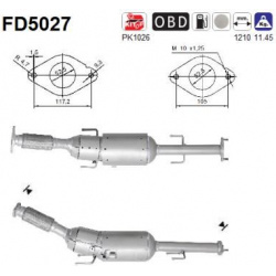 DPF, kietųjų dalelių filtras
                                FD5027, AS, FD5027, auto detalė