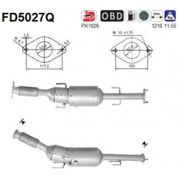 DPF, kietųjų dalelių filtras
                                FD5027Q, AS, FD5027Q, auto detalė