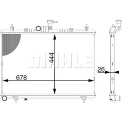 Aušinimo radiatorius
                                MAHLE                                                CR 1605 000S, MAHL