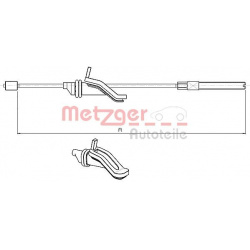 trosas, stovėjimo stabdys
                                METZGER                                                10.5369, Ne