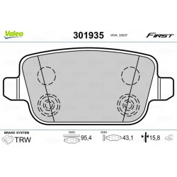 stabdžių trinkelių rinkinys, diskinis stabdys ESSENTIAL
                                VALEO                             