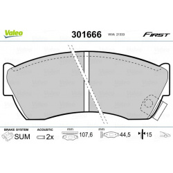 stabdžių trinkelių rinkinys, diskinis stabdys ESSENTIAL
                                VALEO                             