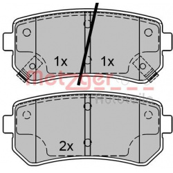 stabdžių trinkelių rinkinys, diskinis stabdys
                                METZGER                                     