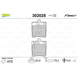 stabdžių trinkelių rinkinys, diskinis stabdys ESSENTIAL
                                VALEO                             