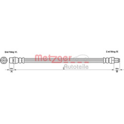 stabdžių žarnelė
                                METZGER                                4110255, Nenurodytas gamintojas, 