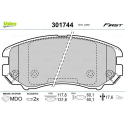 stabdžių trinkelių rinkinys, diskinis stabdys ESSENTIAL
                                VALEO                             