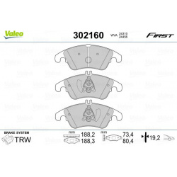 stabdžių trinkelių rinkinys, diskinis stabdys ESSENTIAL
                                VALEO                             