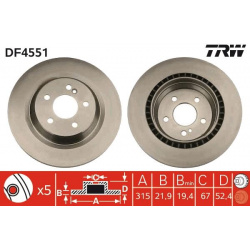 stabdžių diskas (1vnt)
                                TRW                                DF4551, TRW, DF4551, auto detalė