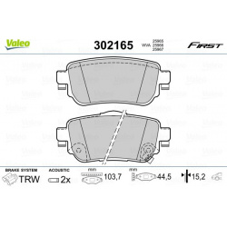 stabdžių trinkelių rinkinys, diskinis stabdys ESSENTIAL
                                VALEO                             