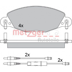 stabdžių trinkelių rinkinys, diskinis stabdys
METZGER 11704