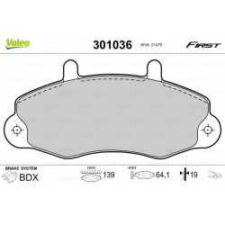 stabdžių trinkelių rinkinys, diskinis stabdys ESSENTIAL
                                VALEO                             