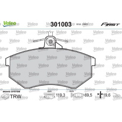 stabdžių trinkelių rinkinys, diskinis stabdys ESSENTIAL
                                VALEO                             