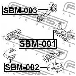 montavimas, neautomatinė transmisija
                                FEBEST                                SBM-001, Nenurody