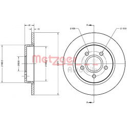 stabdžių diskas (1vnt) GREENPARTS
                                METZGER                                6110566, Nenurodyt
