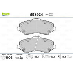stabdžių trinkelių rinkinys, diskinis stabdys
                                VALEO                                       