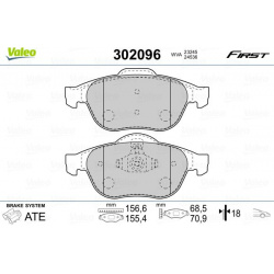 stabdžių trinkelių rinkinys, diskinis stabdys ESSENTIAL
                                VALEO                             