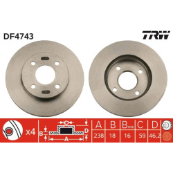 stabdžių diskas (1vnt)
                                TRW                                DF4743, TRW, DF4743, auto detalė