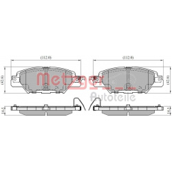 stabdžių trinkelių rinkinys, diskinis stabdys
                                METZGER                                     