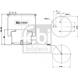 pneumatinė oro pagalvė
                                FEBI BILSTEIN                                                20889, 