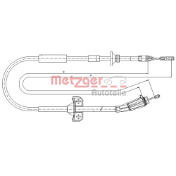 trosas, stovėjimo stabdys
                                METZGER                                                10.8185, Ne