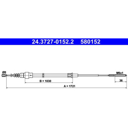 trosas, stovėjimo stabdys
                                ATE                                                24.3727-0152.2,