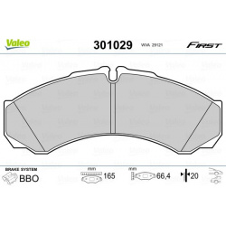 stabdžių trinkelių rinkinys, diskinis stabdys ESSENTIAL
                                VALEO                             