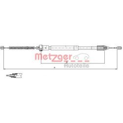 trosas, stovėjimo stabdys
                                METZGER                                                11.6597, Ne